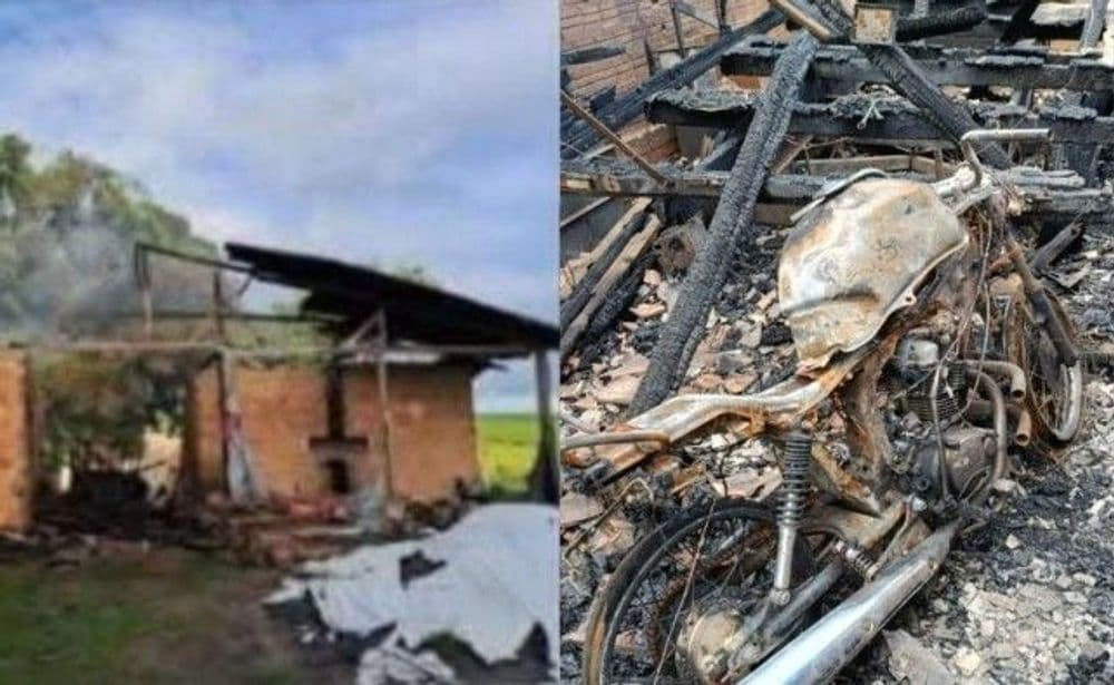Incêndio destrói casa e estufa em Imbituva; família pede ajuda para recomeçar