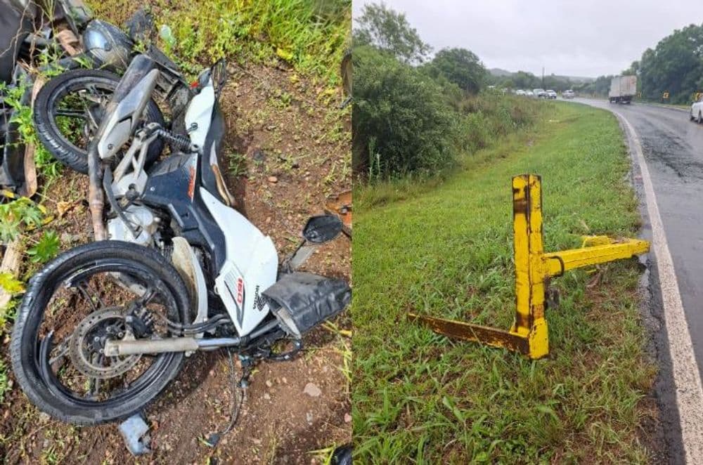 Motociclista morre após peça metálica se soltar de caminhão em Ponta Grossa