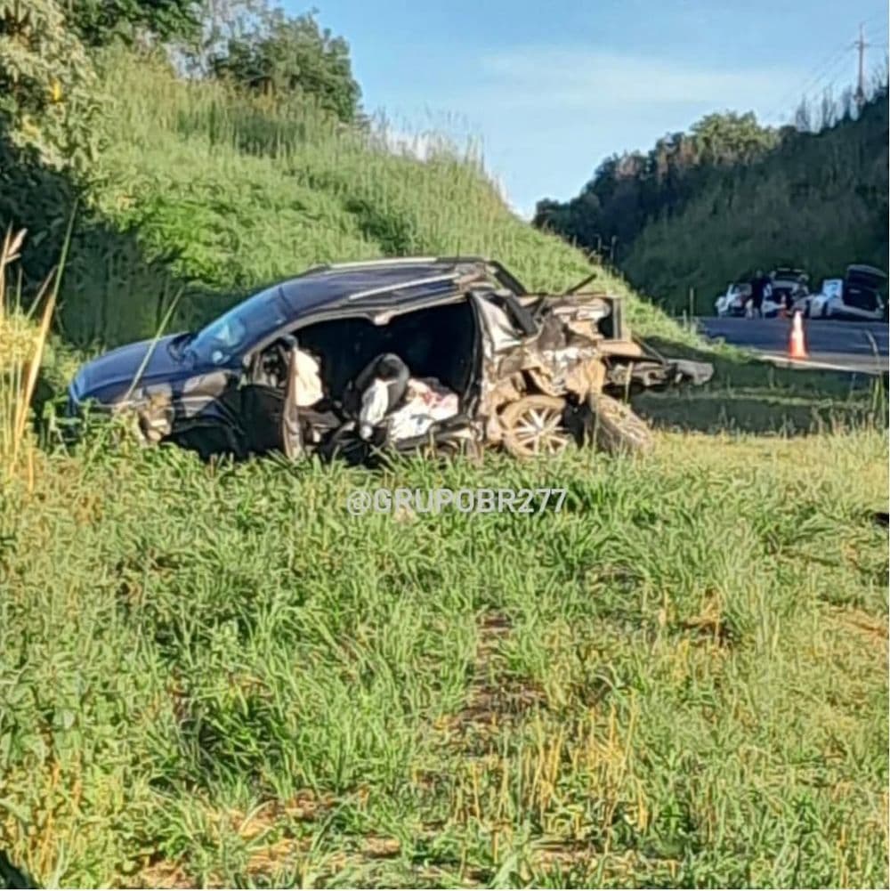 Grave acidente na BR-277 em Irati deixa uma vítima fatal e mobiliza atendimento aeromédico