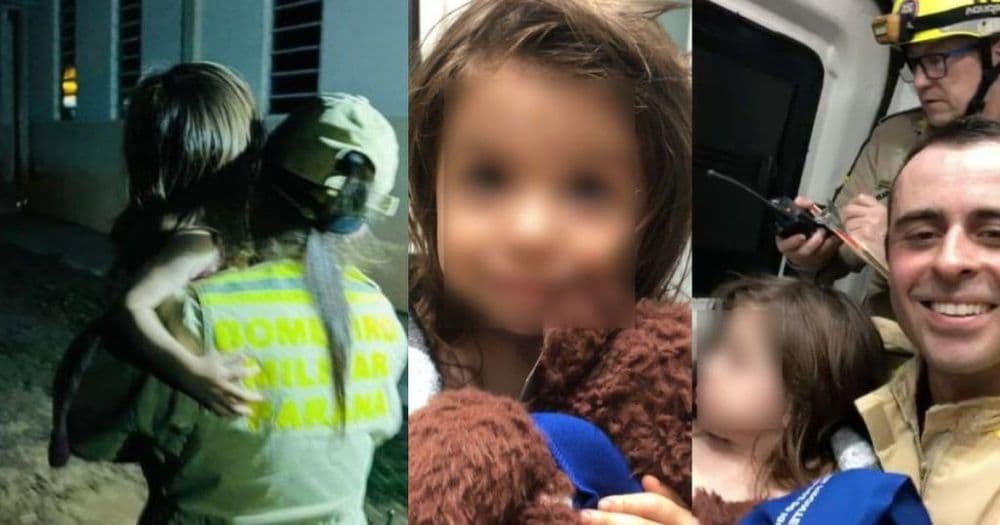 Cachorro guia bombeiros e ajuda a salvar menina desaparecida em mata próxima ao Rio Iguaçu