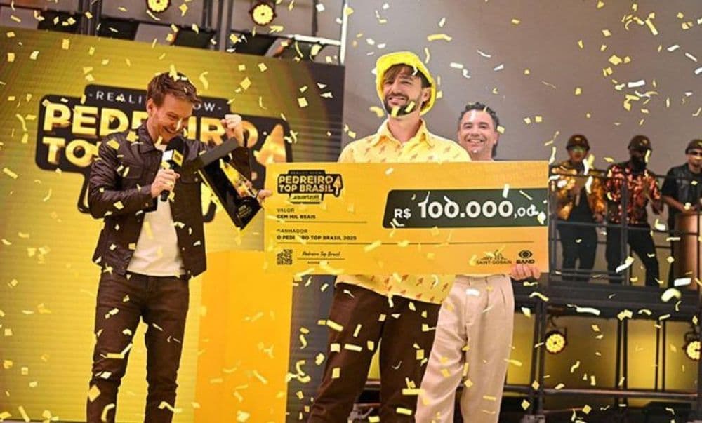 Paranaense Adonay Bedretchuk vence o “Pedreiro Top Brasil” e leva o prêmio de R$100 mil