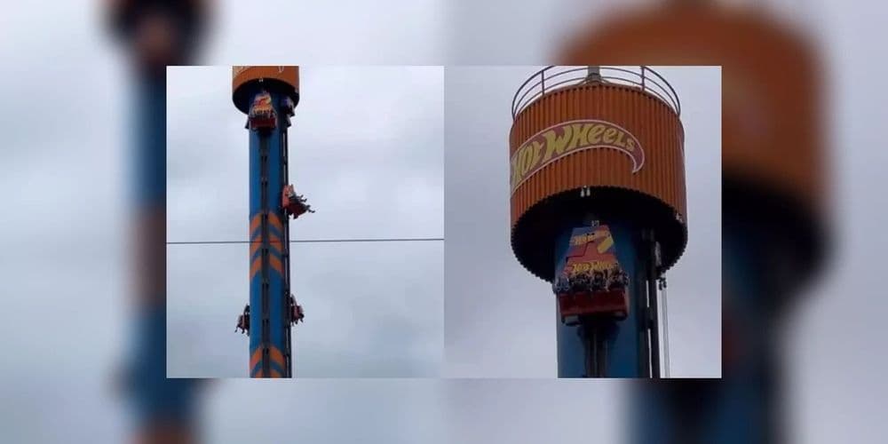 Família vive pânico em brinquedo radical do Beto Carrero