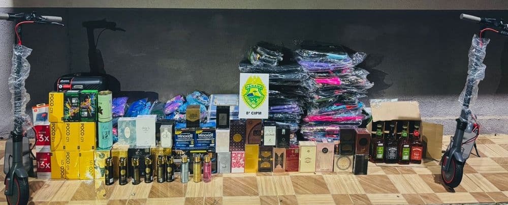 Carro carregado com eletrônicos, bebidas e perfumes do Paraguai é apreendido em Inácio Martins