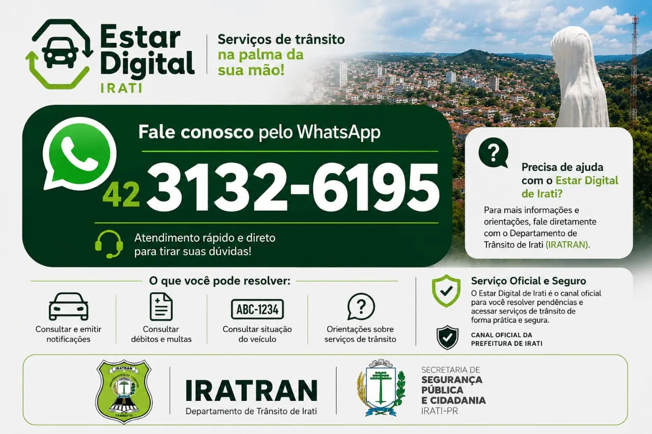 Fim dos bloquinhos: Irati implanta Estar Digital; saiba como baixar o app